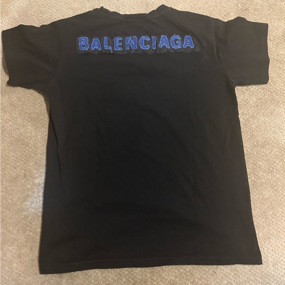 balenciaga black tshirt vintage distressed